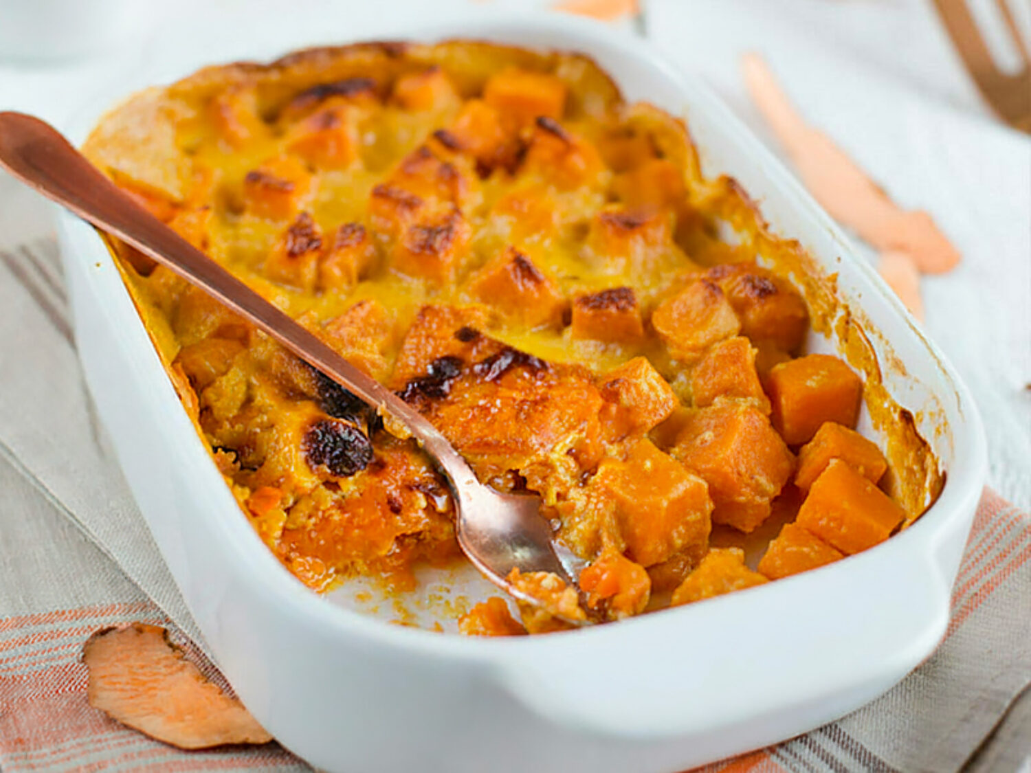 Pumpkin and Sweet Potato Gratin with Comté Cheese